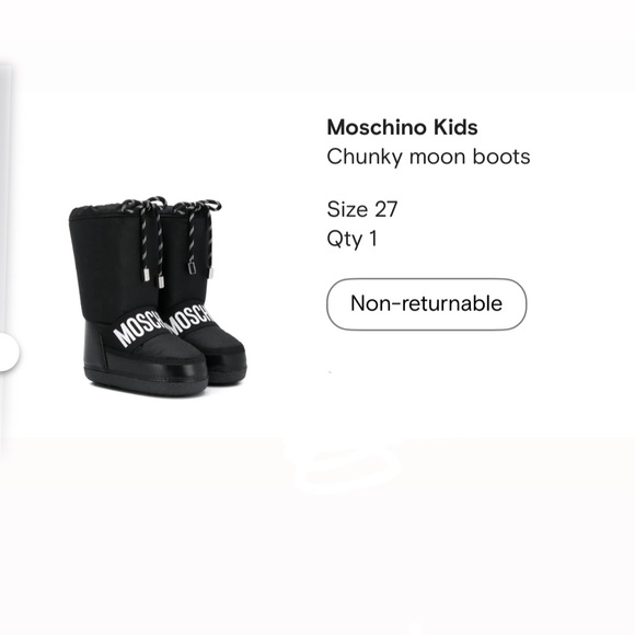 Moschino Other - Moschino Black Logo Moon Boots